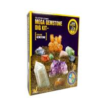 Kit Mega Dig STEM Para Crianças Com 15 Gemas E Cristais Reais, Brinquedo Científico Para Meninas E