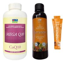 Kit Mega Q10 Anew 240 cáps + Floranew Garrafa 630g + 5 Sachês Floranew