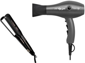 KIT MEGA - SECADOR DE CABELO NANO ION 2000W 127V + PRANCHA L500 PLACA LARGA 230ºC BIV