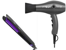 KIT MEGA - SECADOR DE CABELO NANO ION 2000W 127V + PRANCHA TURBO ACTION 230ºC BIV