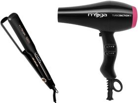 KIT MEGA - SECADOR DE CABELO TURBO ACTION II 2000W 220V + PRANCHA L500 PLACA LARGA 250ºC BIV