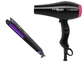 KIT MEGA - SECADOR DE CABELO TURBO ACTION II 2000W 220V + PRANCHA TURBO ACTION 230ºC BIV