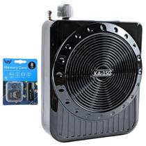 Kit Megafone Amplificador de Voz Potente Conexão Usb Micro Sd Aux Buetooth FM Bateria Removível e Cartão MicroSd 8Gb - Inova
