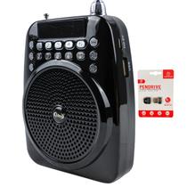 Kit Megafone Caixinha Som 20w Portátil Usb BT FM com Mini Pendrive 16Gb Usb 2.0 Pra Gravar e Escutar Musicas