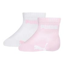 Kit Meia 2 Pares Cano Médio Algodão Bebê Menina Puma