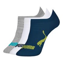 Kit Meia 3 Pares Cano Invisível Sortidas Sapatilha Puma