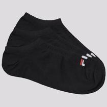 Kit Meia 3 Pares Fila Cano Curto Lisa Preto