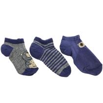 Kit Meia 3 Pares Infantil Menino Estampada Cano Curto Algodão Trifil T5006k