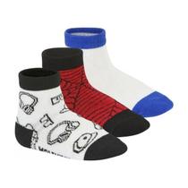 Kit Meia 3 Pares Infantil Menino Molekinho Algodão Kit Meia 3 Pares Infantil Menino Molekinho Algodão
