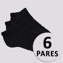 Kit Meia Adidas 6 Pares Cano Baixo Preta e Branca Kit Meia Adidas 6 Pares Cano Baixo Preta e Branca