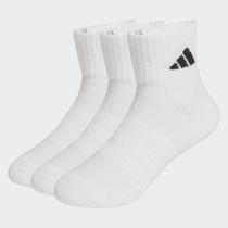 Kit Meia Adidas Ank 3 Pares Juvenil Branca e Preta