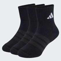 Kit Meia Adidas Ank 3 Pares Juvenil Preta e Branca Kit Meia Adidas Ank 3 Pares Juvenil Preta e Branca