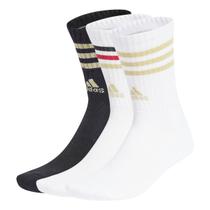 Kit Meia Adidas Cano Alto 3 Listras c/ 3 Pares