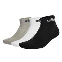 Kit Meia Adidas Cano Baixo Logo Linear c/ 3 Pares Kit Meia Adidas Cano Baixo Logo Linear c/ 3 Pares