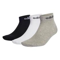 Kit Meia Adidas Cano Médio Com 3 Pares