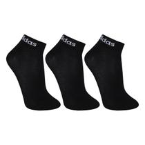 Kit Meia Adidas Cano Médio Com 3 Pares Kit Meia Adidas Cano Médio Com 3 Pares