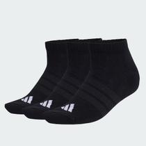 Kit Meia Adidas ESS Low 3 Pares Preta e Branca Kit Meia Adidas ESS Low 3 Pares Preta e Branca