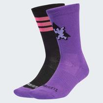 Kit Meia Adidas Pride Crew 2 Pares Preta e Roxa