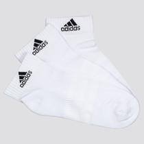 Kit Meia Adidas Sportswear Ankle 3 Pares Branca e Kit Meia Adidas Sportswear Ankle 3 Pares Branca e
