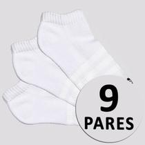 Kit Meia Adidas SPW Cano Baixo 9 Pares Branca Kit Meia Adidas SPW Cano Baixo 9 Pares Branca
