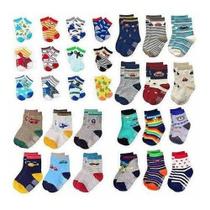 Kit Meia Antiderrapante Bebê 12 Par Atacado Meias