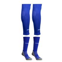 Kit Meia AntiDerrapante + Canelito de Compressão Pró 6002 Finta Azul