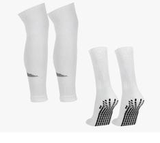 Kit Meia Antiderrapante Canelito Pro Meião Cortado Sem Pé Branco