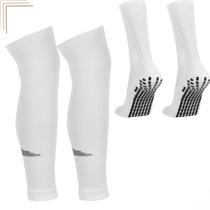 Kit Meia Antiderrapante Tipo Prosocks + Meião Cortado