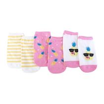 Kit Meia Bebê GAP Cano Baixo Abacaxi c/ 3 pares