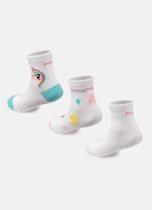 Kit Meia Bebê Menina e Menino 3 Pares Algodão Puket