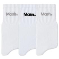 Kit Meia Cano Curto Mash 3 Pares Algodão Esportiva Kit Meia Cano Curto Mash 3 Pares Algodão Esportiva
