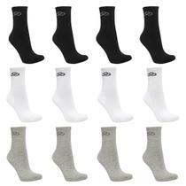 Kit Meia Cano Médio Olympikus 12 Pares Masculina