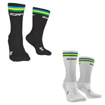 Kit meia ciclismo corrida esportiva cano médio ERT Campeão Brasileiro