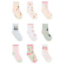 Kit meia colorida c/3 pares tag 31-34 fem pimpolho Kit meia colorida c/3 pares tag 31-34 fem pimpolho