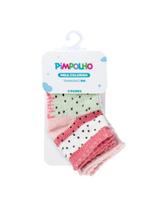 Kit meia colorida - feminino - 3 pares - tamanho rn 0300131 - pimpolho