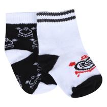 Kit Meia Corinthians Infantil Rikam C/ 2 Pares Kit Meia Corinthians Infantil Rikam C/ 2 Pares