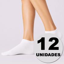Kit Meia Dallf Cano Curto 12 pares Feminina Branca Kit Meia Dallf Cano Curto 12 pares Feminina Branca