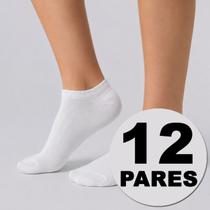 Kit Meia Dallf Invisível 12 pares Feminina Branca