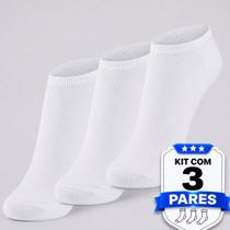 Kit Meia Dallf Sapatilha 3 pares Branca Kit Meia Dallf Sapatilha 3 pares Branca