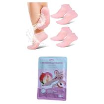Kit Meia De Silicone Pés Macios + Mascara Esfoliante de Pés Kit Meia De Silicone Pés Macios + Mascara Esfoliante de Pés