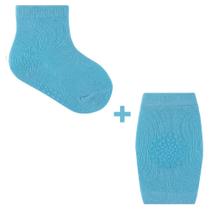 Kit Meia e Joelheiras Antiderrapante Pimpolho 6 a 12 meses