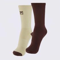 Kit Meia Fila 2 Pares Latte F-BOX Bege e Marrom