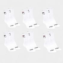 Kit Meia Fila Cano Alto C/ 6 Pares - Branco