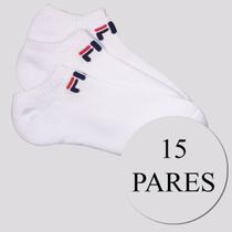 Kit Meia Fila Light 15 Pares Cano Curto Branco