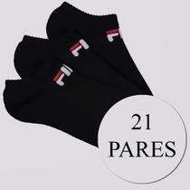 Kit Meia Fila Light 21 Pares Cano Curto Preto