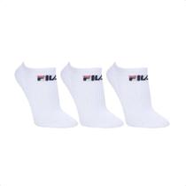 Kit Meia Fila Tripack Cano Curto Lisa Unissex