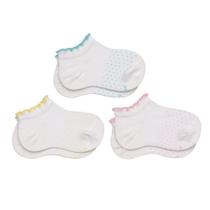 Kit Meia Infantil 3 Pares - Cano Médio - Colors - Lupo Branco