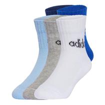 Kit Meia Infantil Adidas Cano Médio Com 5 Pares