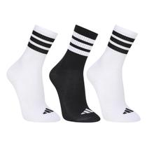 Kit Meia Infantil Adidas Crew Com 3 Pares Kit Meia Infantil Adidas Crew Com 3 Pares