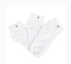 Kit meia infantil Cia da meia com 3 pares Tam M